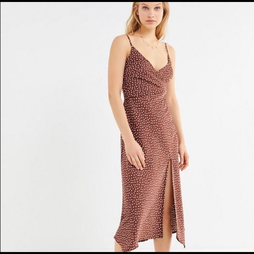 NWT Urban Outfitters Silk Polka Dot Dress